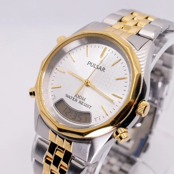 Pulsar Seiko Vintage V071-X015 Analog Digital Mens Dress Watch - Picture 5 of 7